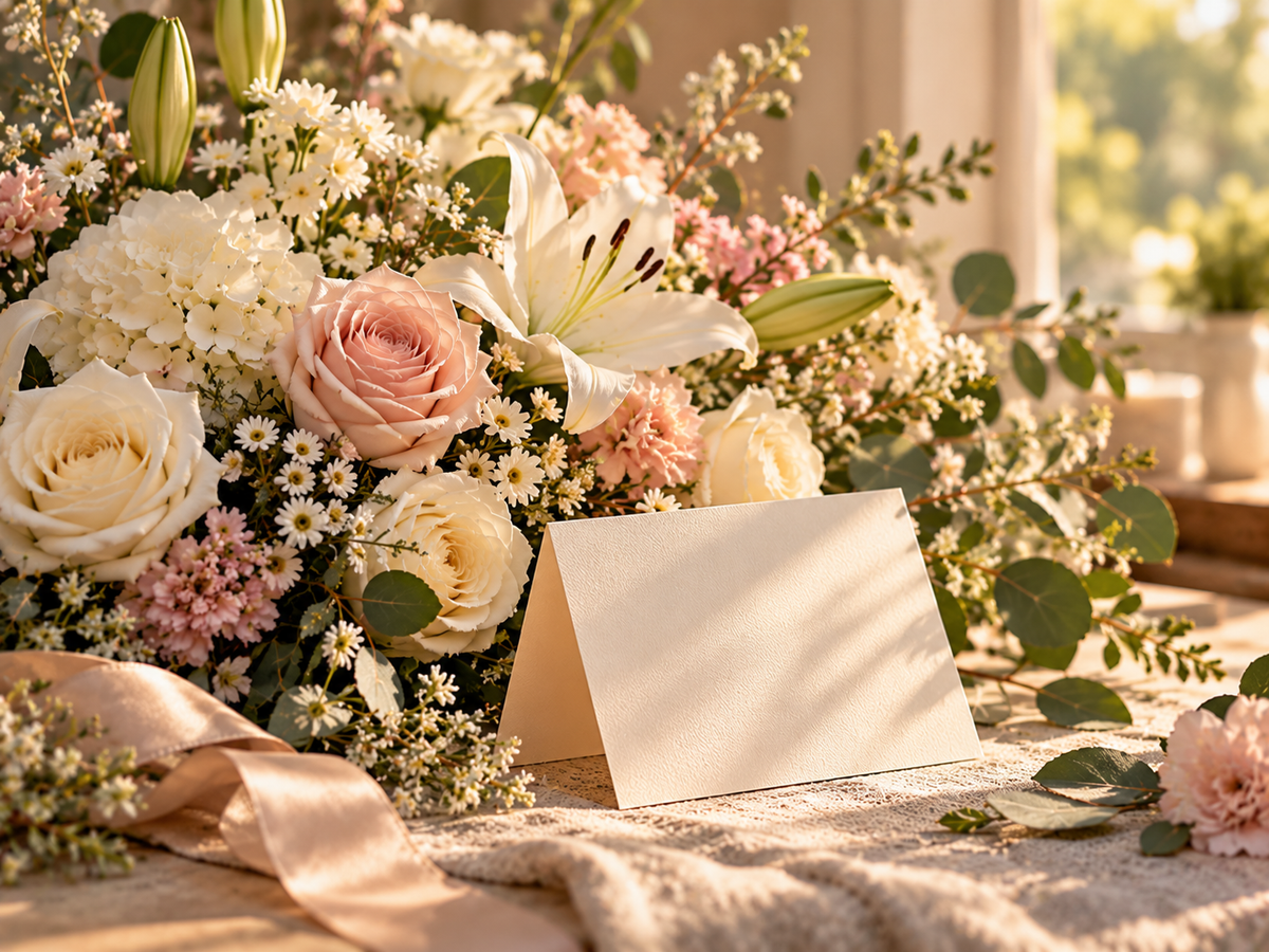 Floral tribute at a cemetery memorial